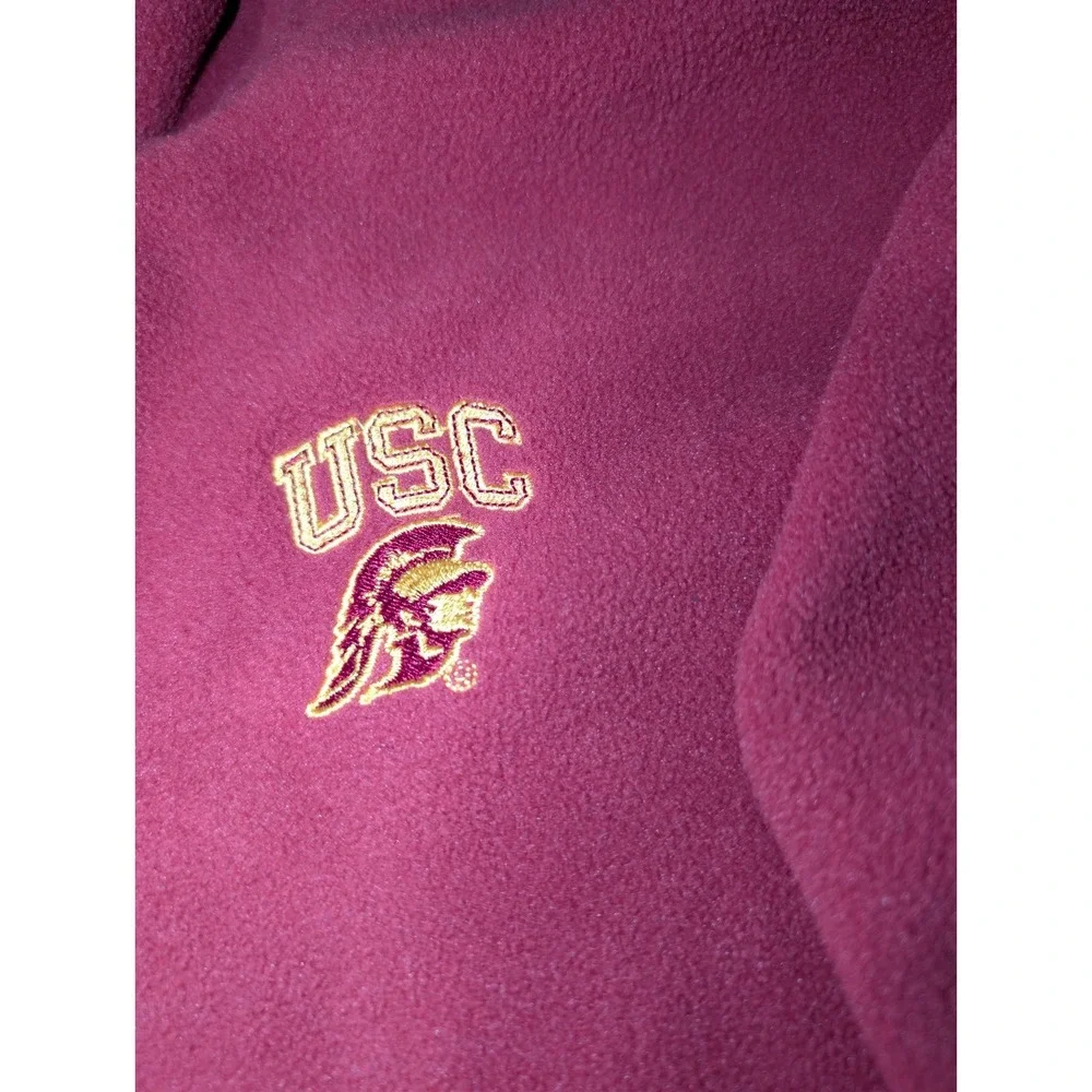 Pro Edge USC Trojans Quarter Zip Fleece Pullover Youth Size 16/18 Adult Small